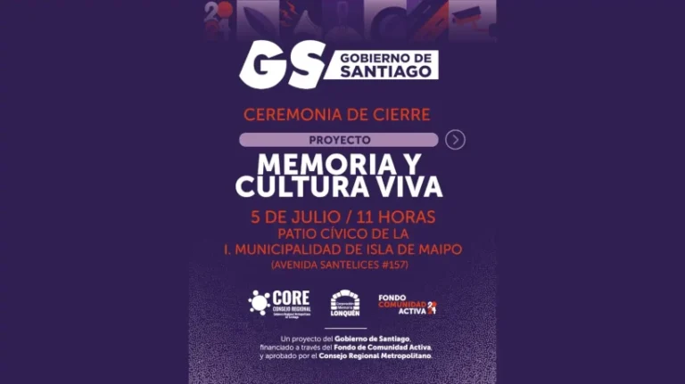 Invitación a Ceremonia de Cierre del Proyecto “Memoria y Cultura Viva”