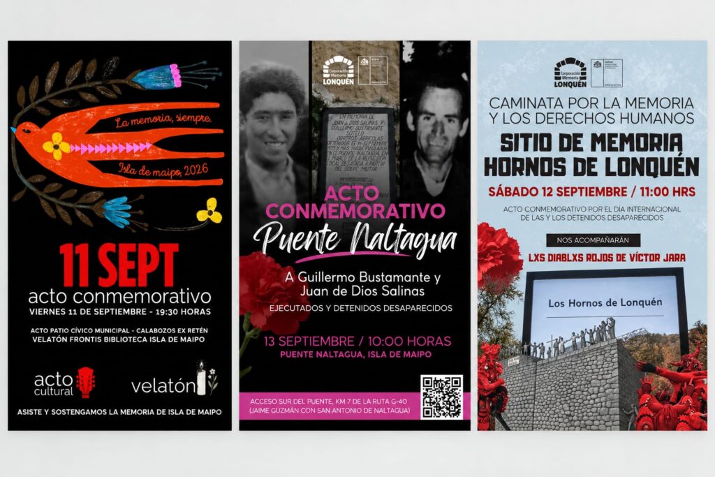 Diversas actividades conmemorativas darán forma a un fin de semana de memoria y Derechos Humanos en Isla de Maipo y Lonquén